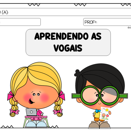 06 - Caderno Aprendendo vogais - 15 páginas