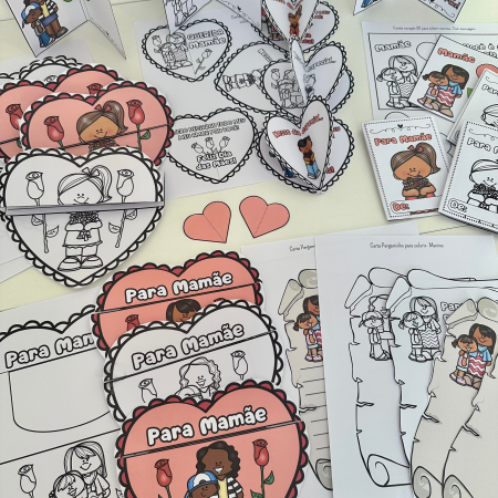 118 - kit 05 cartões - Dia das Mães