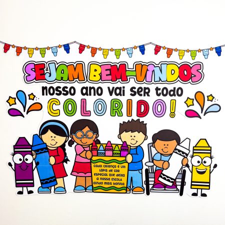 171 - Painel volta às aulas colorido