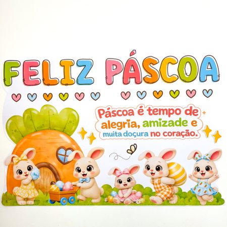 242 - Painel Páscoa Coelhos