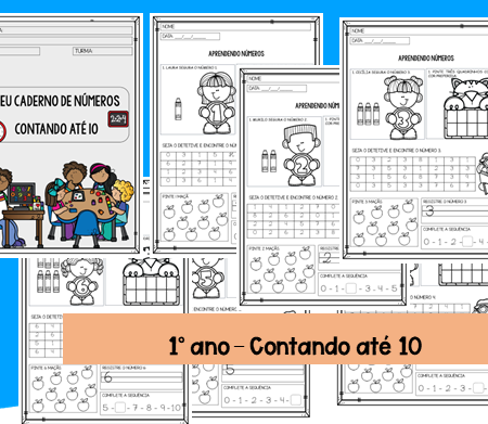 225 - Caderno contando até 10