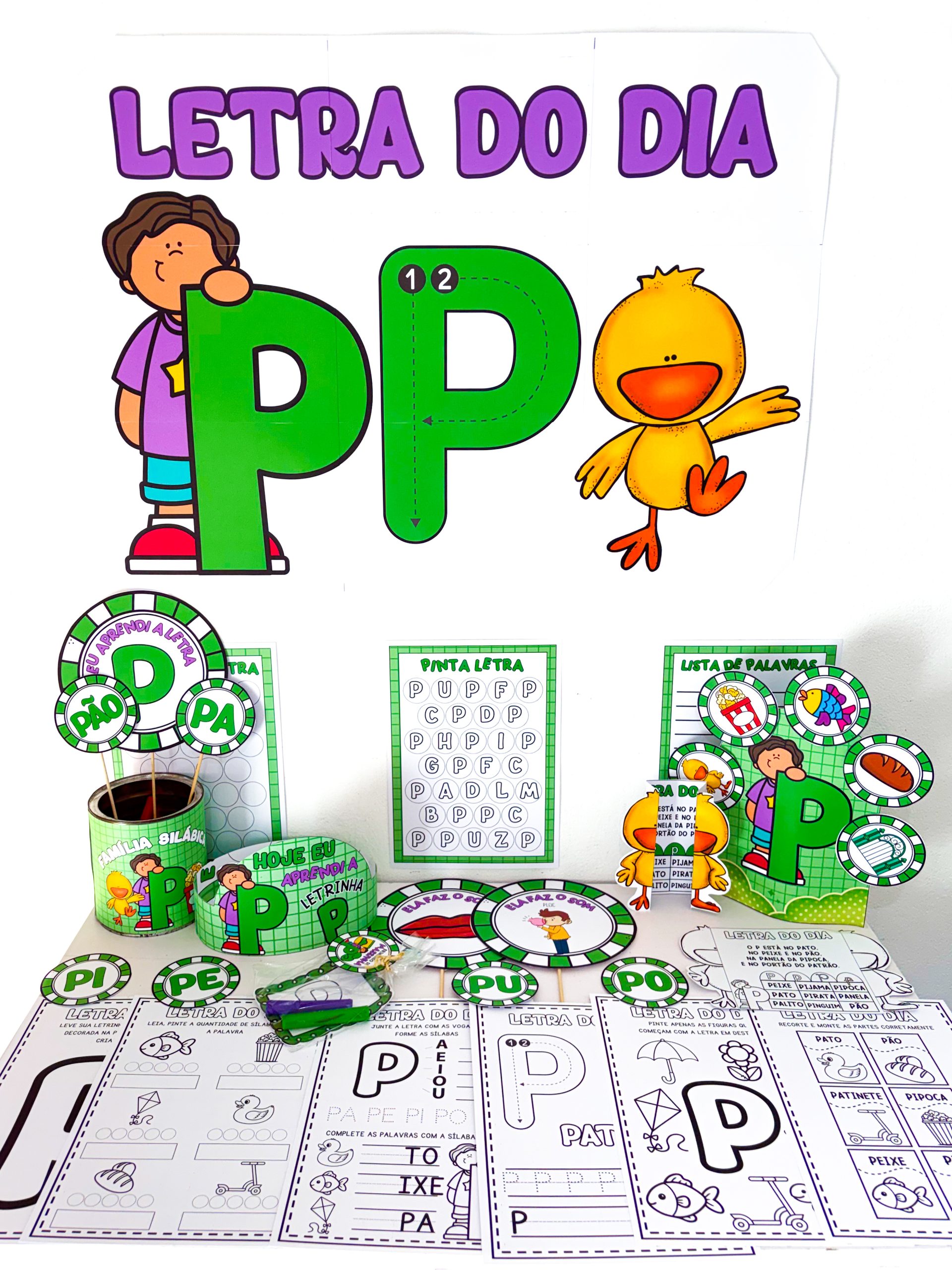 364 - 1º ano Kit Letra P